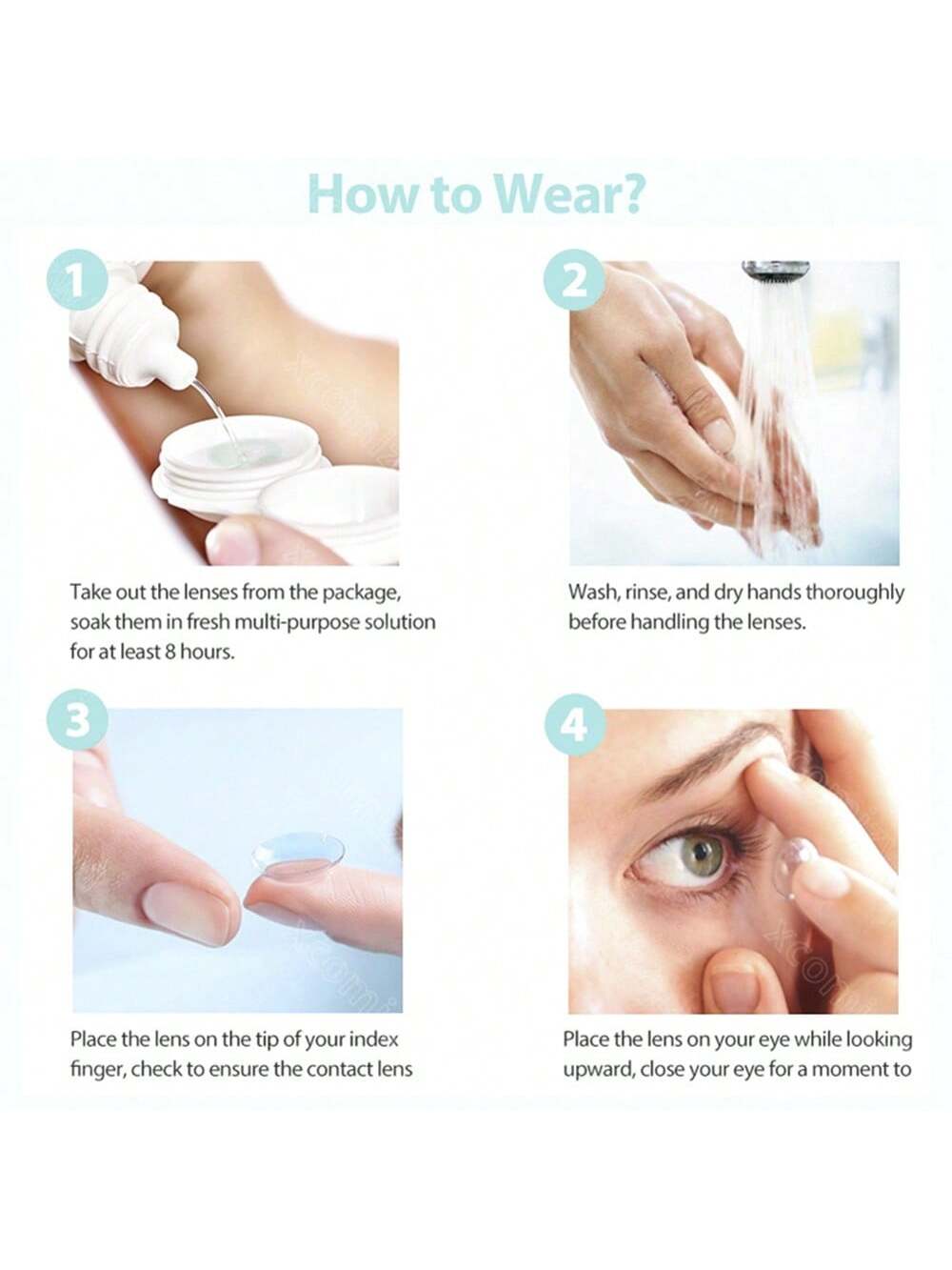 SHEIN EYESHARE (0~-8.00) Myopia Lenses Colored Contacts Lenses For Eyes With Prescription Gray Eyes Contact With Degree,Yearly Use,1 Pair/2Pcs,14.0mm