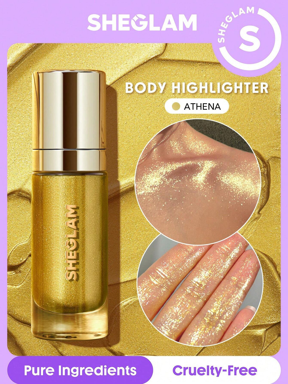 SHEGLAM Sunkissed Body Highlighter - Athena Valentine Day Decor Love Gift Winter Y2K Makeup