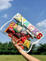 SHEIN Fashionable Snack Storage Bag, Outdoor Travel Cosmetic Bag, Portable Women's Clutch Bag Storage Bag #White