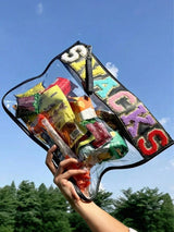 SHEIN Fashionable Snack Storage Bag, Outdoor Travel Cosmetic Bag, Portable Women's Clutch Bag Storage Bag #Black