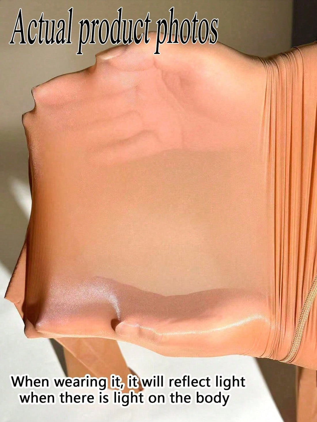 SHEIN 1 Pair Plus Size Sheer Pantyhose - view 3