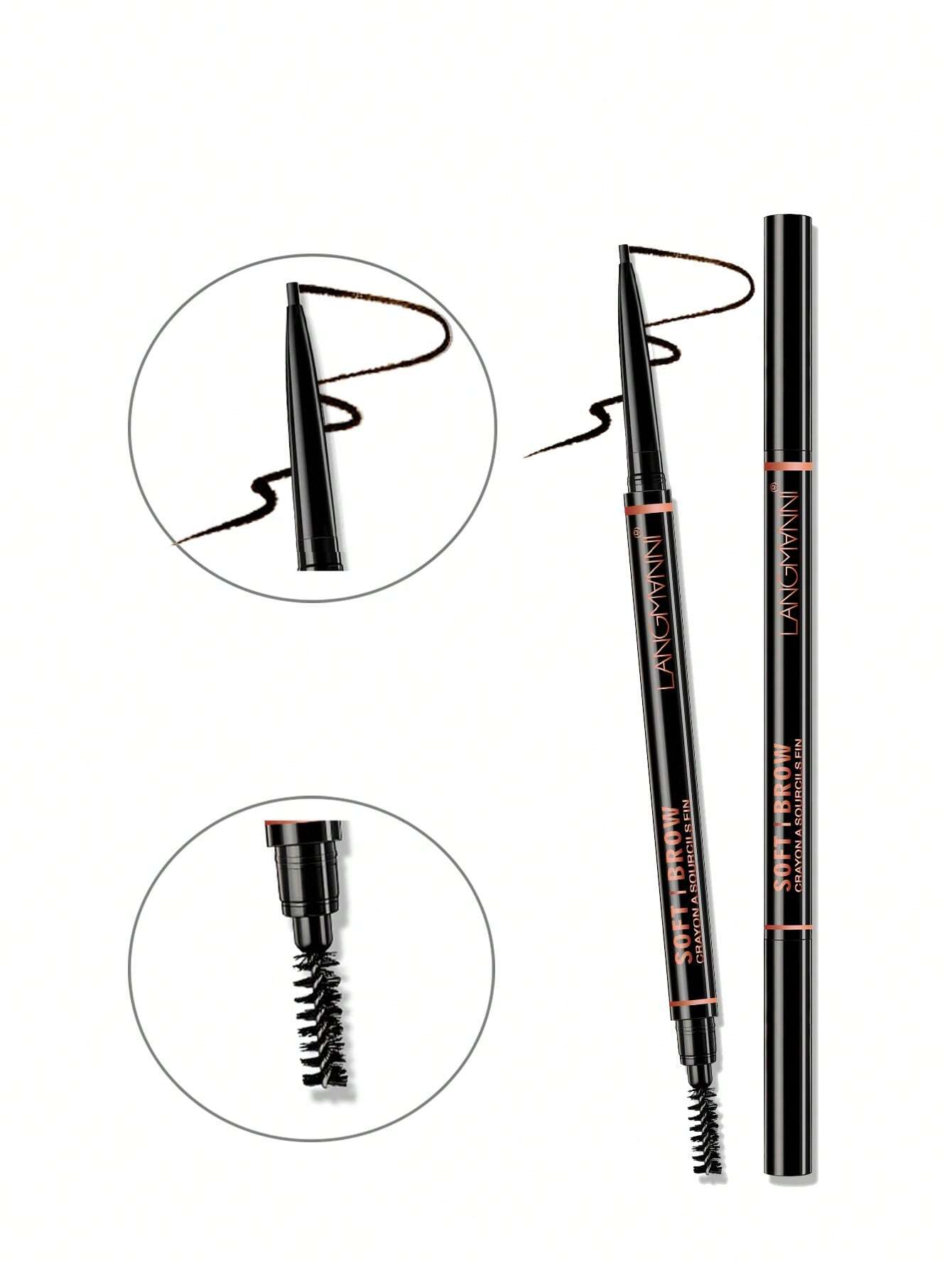 SHEIN 1.5MM Ultra-fine Wild Eyebrow Pencil, Smudge Proof For Brow Makeup