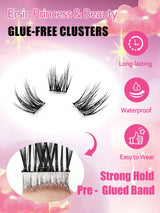 SHEIN 100pcs Self-Adhesive Fluffy False Eyelash Clusters, 11-13mm Mixed Length Se
