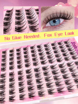 SHEIN 100pcs Self-Adhesive Fluffy False Eyelash Clusters, 11-13mm Mixed Length Se
