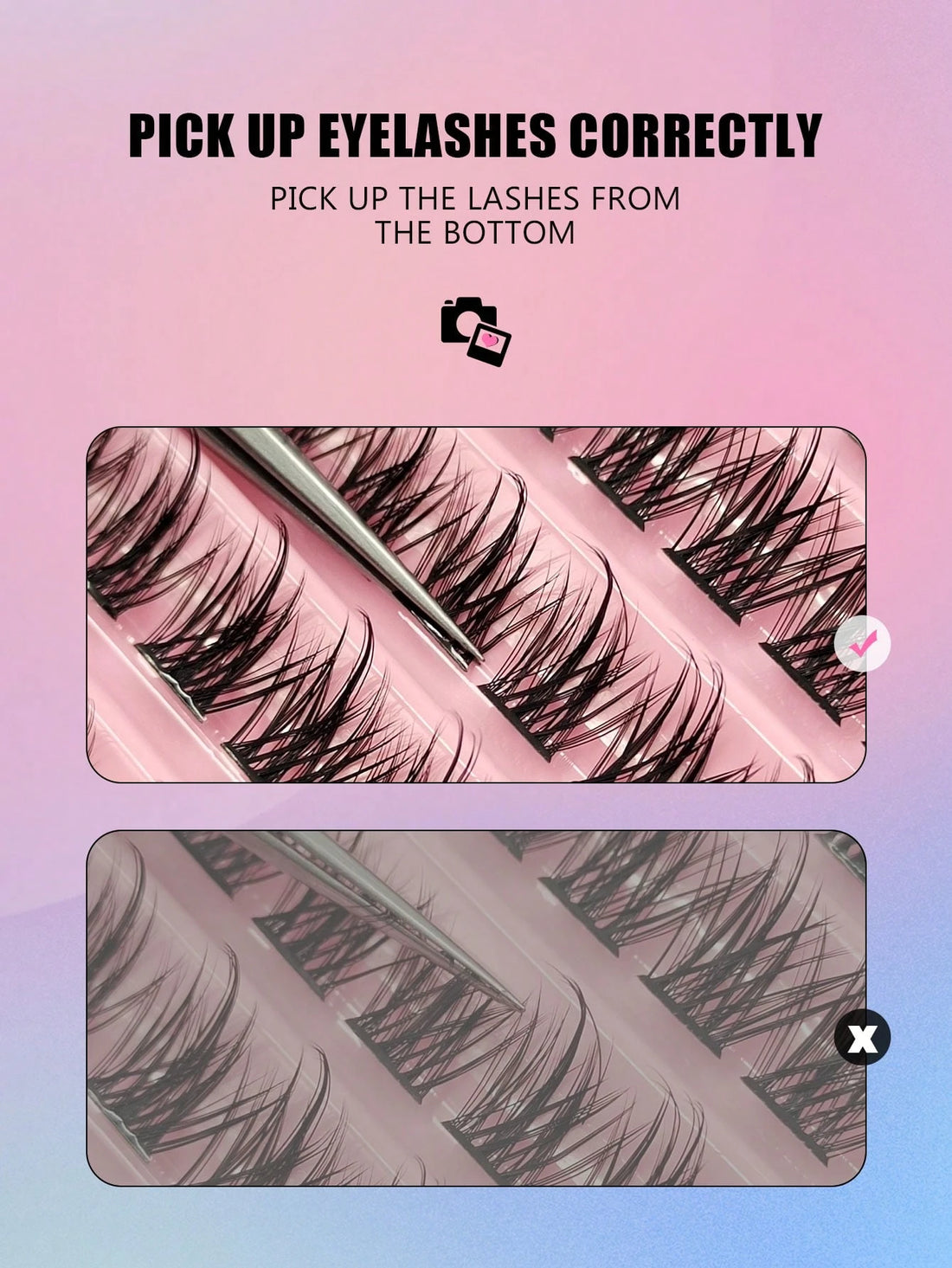 SHEIN 120pcs Asiteo Natural Soft Faux Mink Eyelashes, Individual False Eyelashes - view 2