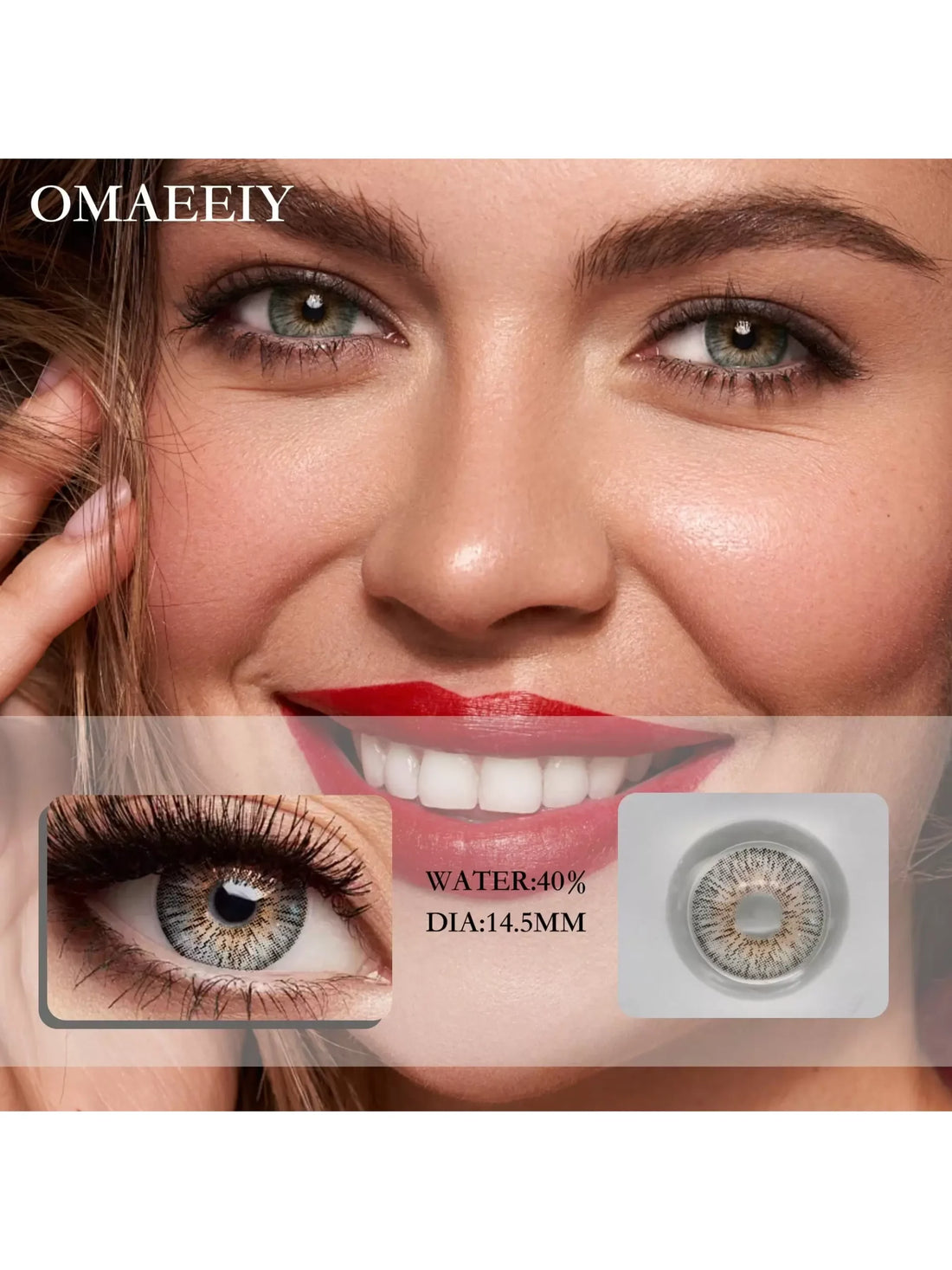 SHEIN A Pair Of Colored Contact Lenses With 14.5mm Diameter And 40% Water Content - view 2