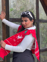 Double face Christmas scarf