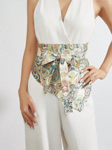 SHEIN 1pc Boho Style Sweet & Fresh Women’s Triangle Embroidered Waist Belt