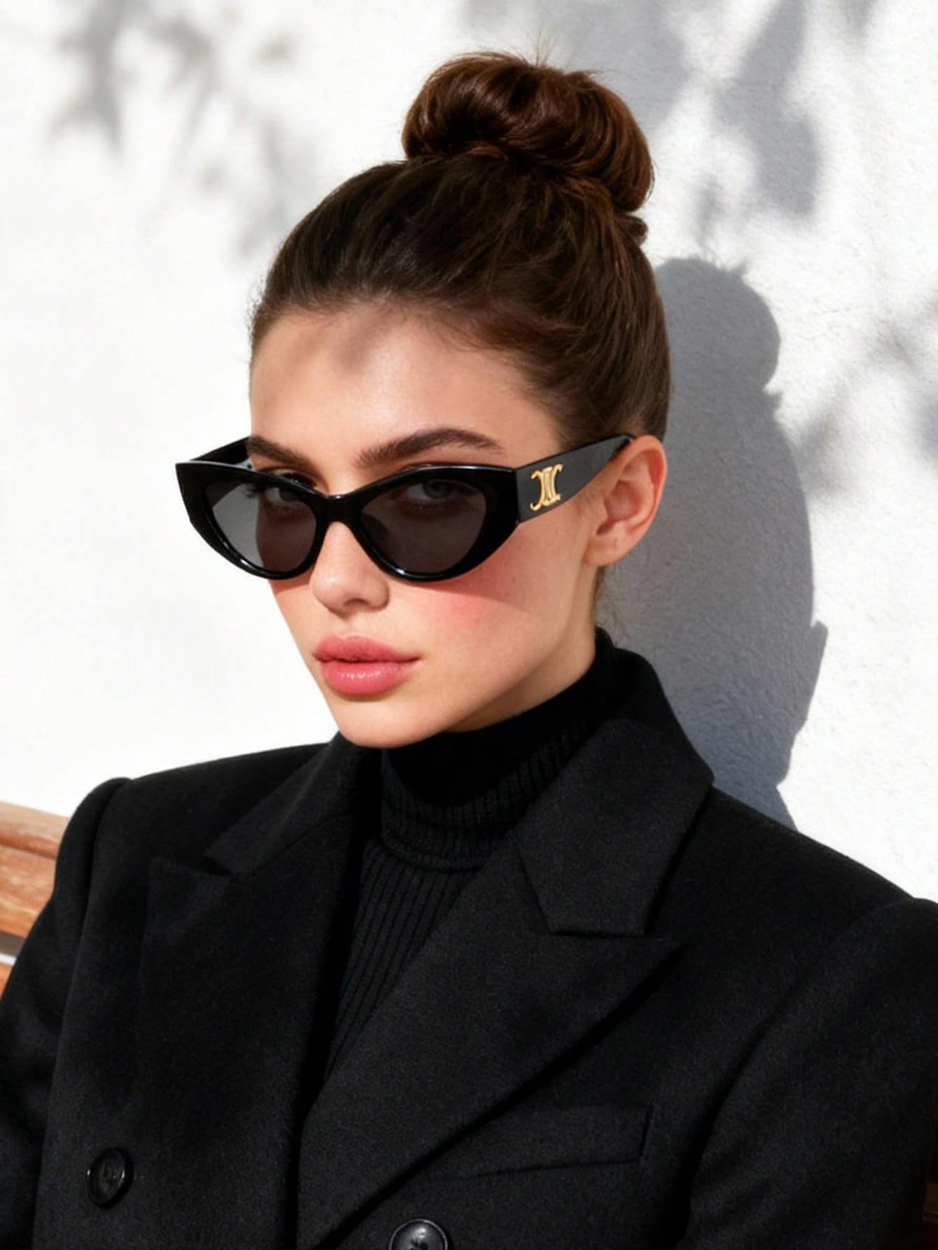 1 Pair Retro Cat Eye Fashion Glasses , Vintage Stylish Glasses Suitable For Daily Wear, Street Style