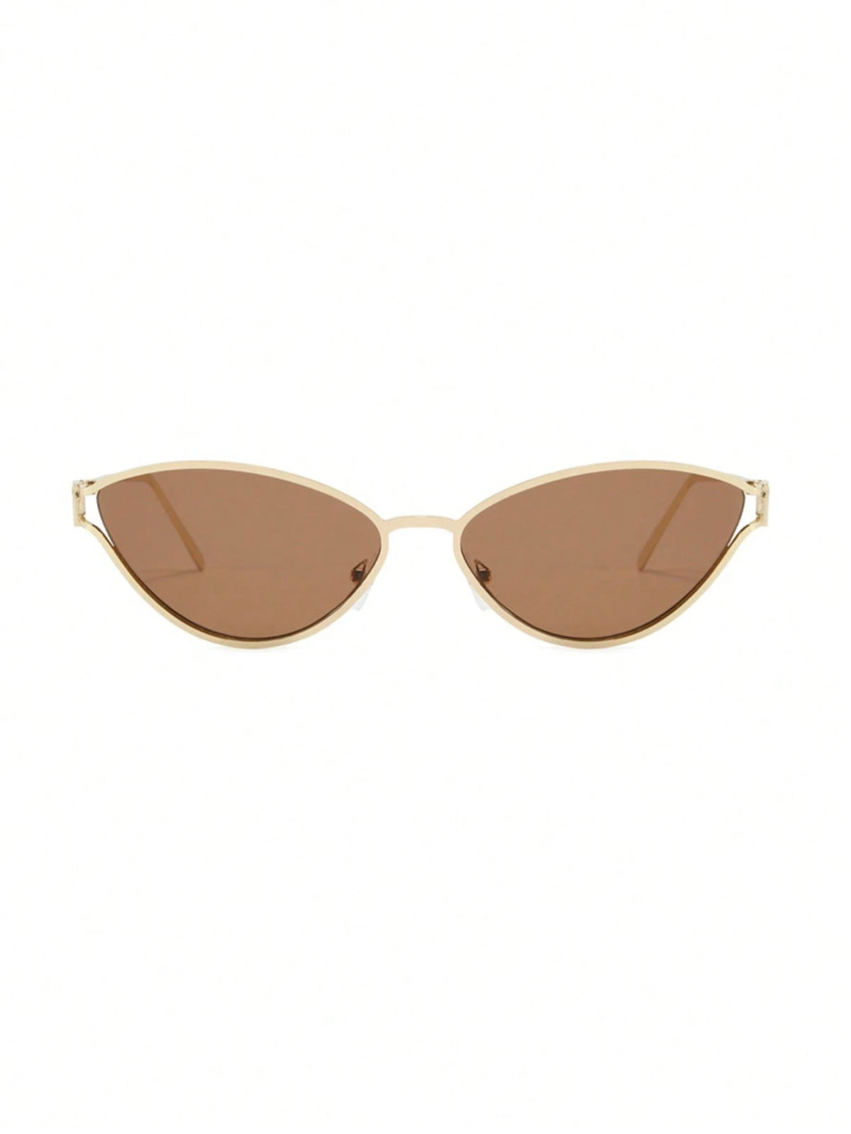 SHEIN 1 Pair Small Frame Cat Eye Metal Fashion Glasses