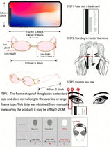 SHEIN 1 Pair Women's Oval Pink Frame Tinted Lens Cute & Fashion Glasses,