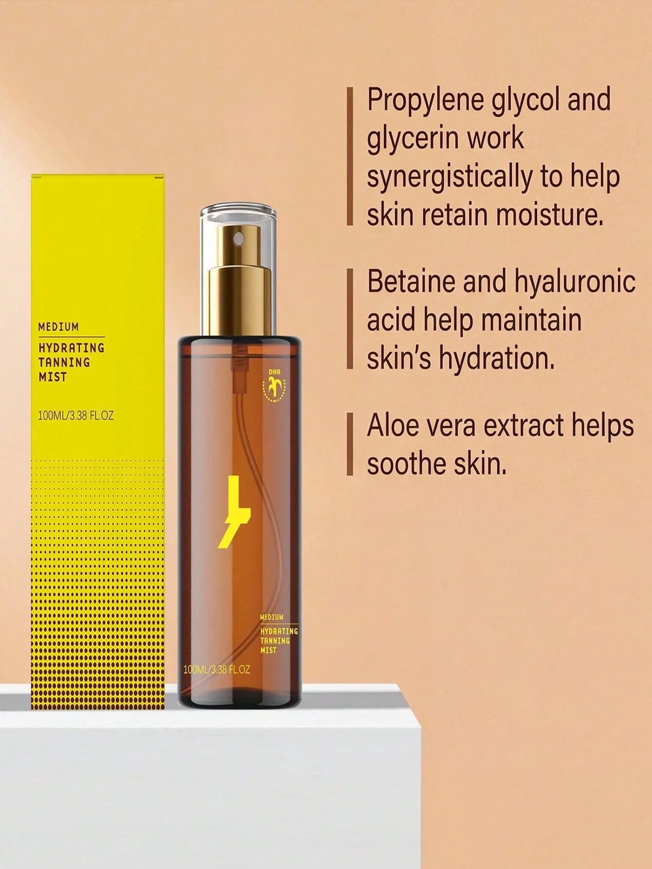 SHEIN 1 Box 100ml Sunless Tanning Mist, Tanning Oil For Wheat & Bronze Skin Tone