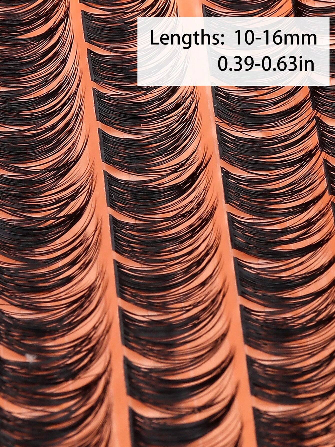 SHEIN Azenlo Cluster Lashes 144 Individual Lashes Clusters Eyelash Stem Lash Clusters With Applicator And Lash Bond And Seal Lash Extension Kit Mix 10-16mm Length C