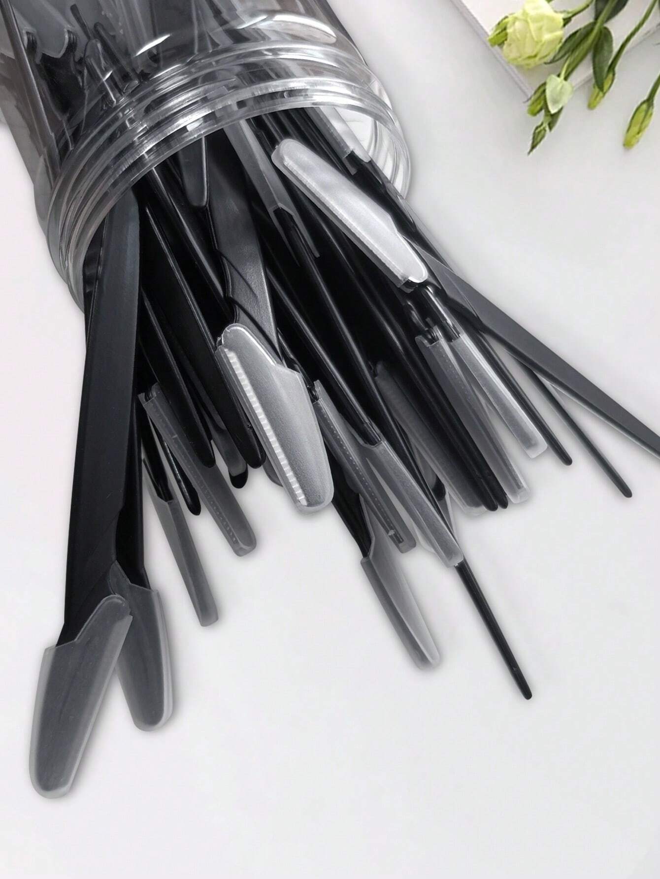 SHEIN 1pcs Eyebrow Trimmer Set, Safety Eyebrow Trimmer, Long Handle Safety Trimmer, Eyebrow Trimmer