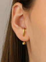 SHEIN 1pair Stylish Copper Snake Shaped Earrings