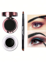 SHEIN 1pc 2 In 1 Long-lasting Waterproof Eyebrow Powder & Gel With Brush
