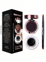 SHEIN 1pc 2 In 1 Long-lasting Waterproof Eyebrow Powder & Gel With Brush