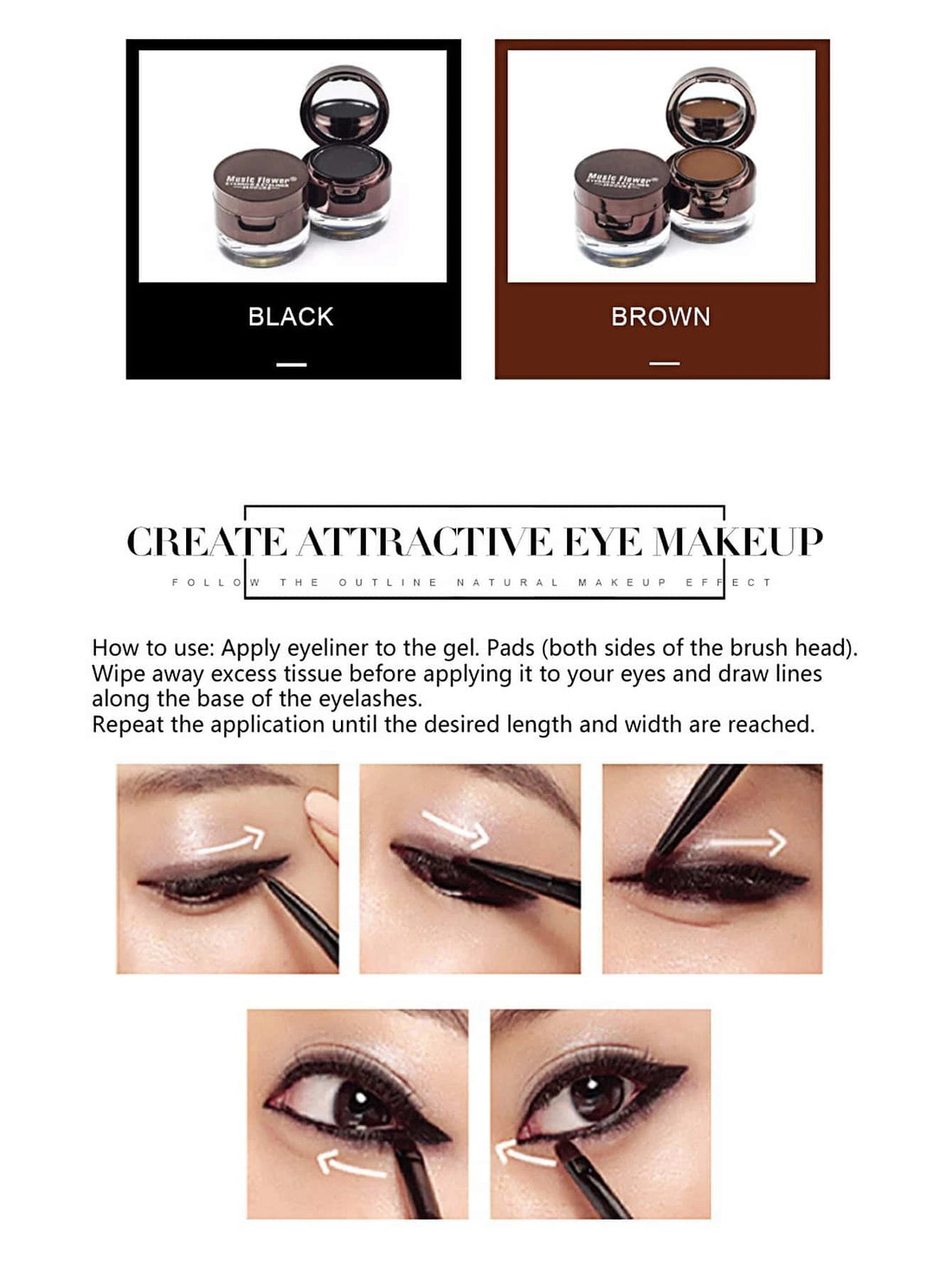 SHEIN 1pc 2 In 1 Long-lasting Waterproof Eyebrow Powder & Gel With Brush - view 5
