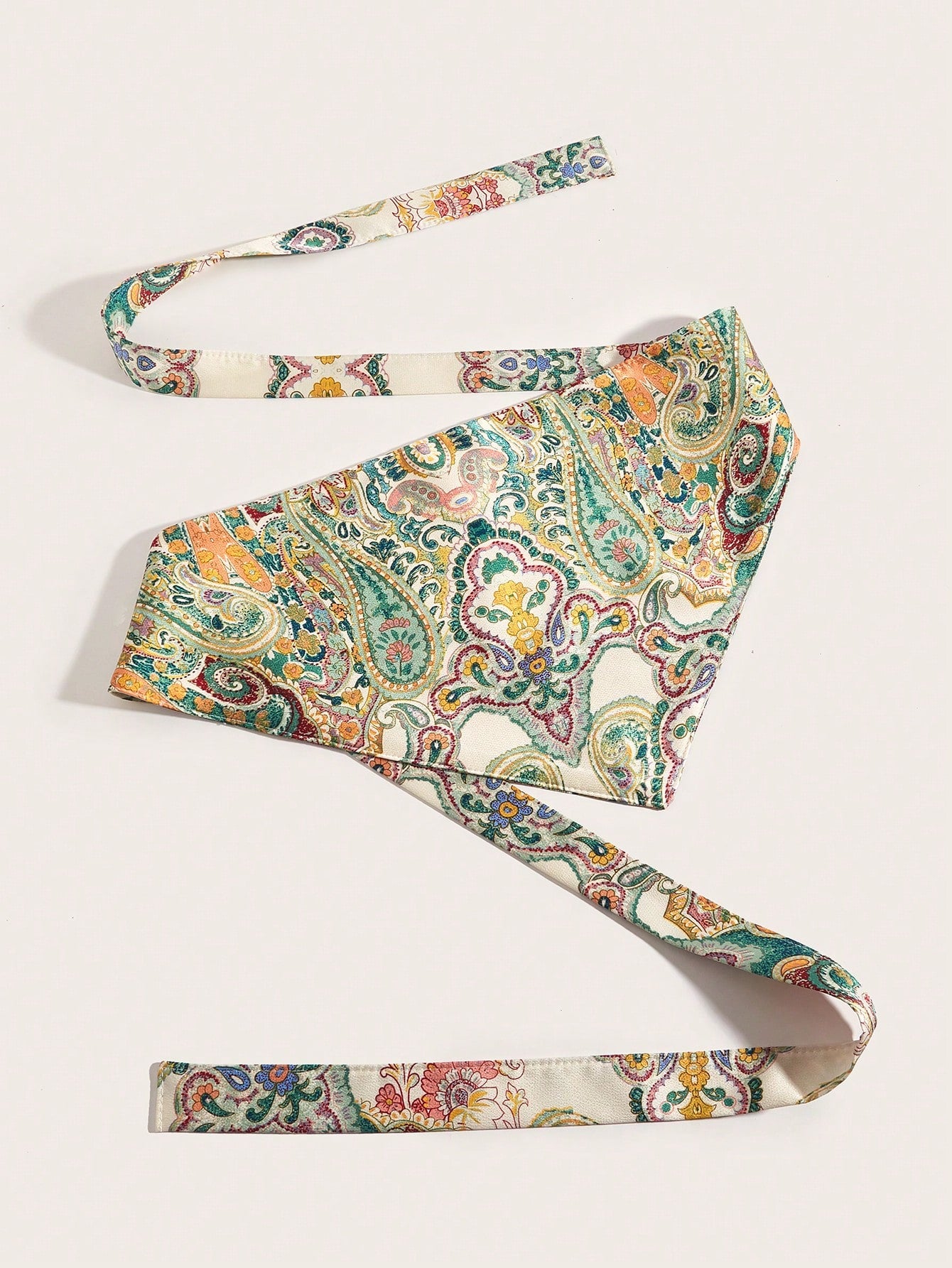 SHEIN 1pc Boho Style Sweet & Fresh Women's Triangle Embroidered Waist Belt