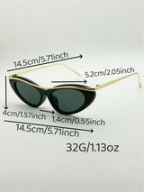 SHEIN 1pc Cat Eye Small Frame Women's Fashion Glasses, New Y2K Decorative Glasses