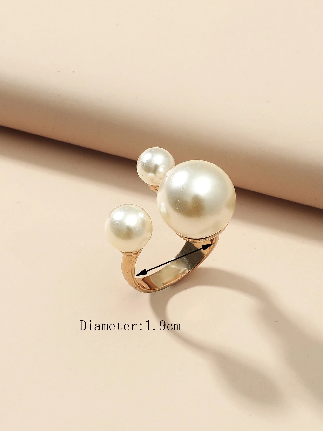 SHEIN 1pc Fashionable Minimalist Pearl Ring, Suitable For Women's