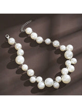 SHEIN 1pc Faux Pearl Necklace, A Perfect Mother's Day Gift, Fashionable Faux Pearl Necklaces