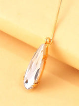 SHEIN 1pc Luxury Teardrop Ear Cuff, Versatile Personalized Faux Crystal Earrings