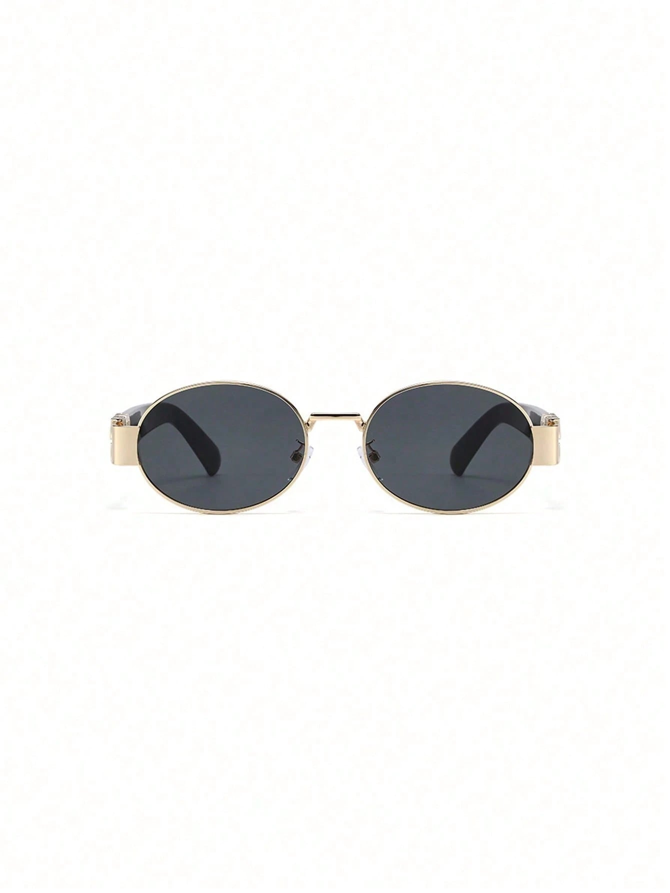 SHEIN 1pc Retro European & American Style Metal Oval Frame Women's Fashion Glasses