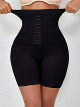 SHEIN 1pc Seamless High Waist Button Closure Tummy Control Panty, Postpartum Shaping Waist Slimming Shorts