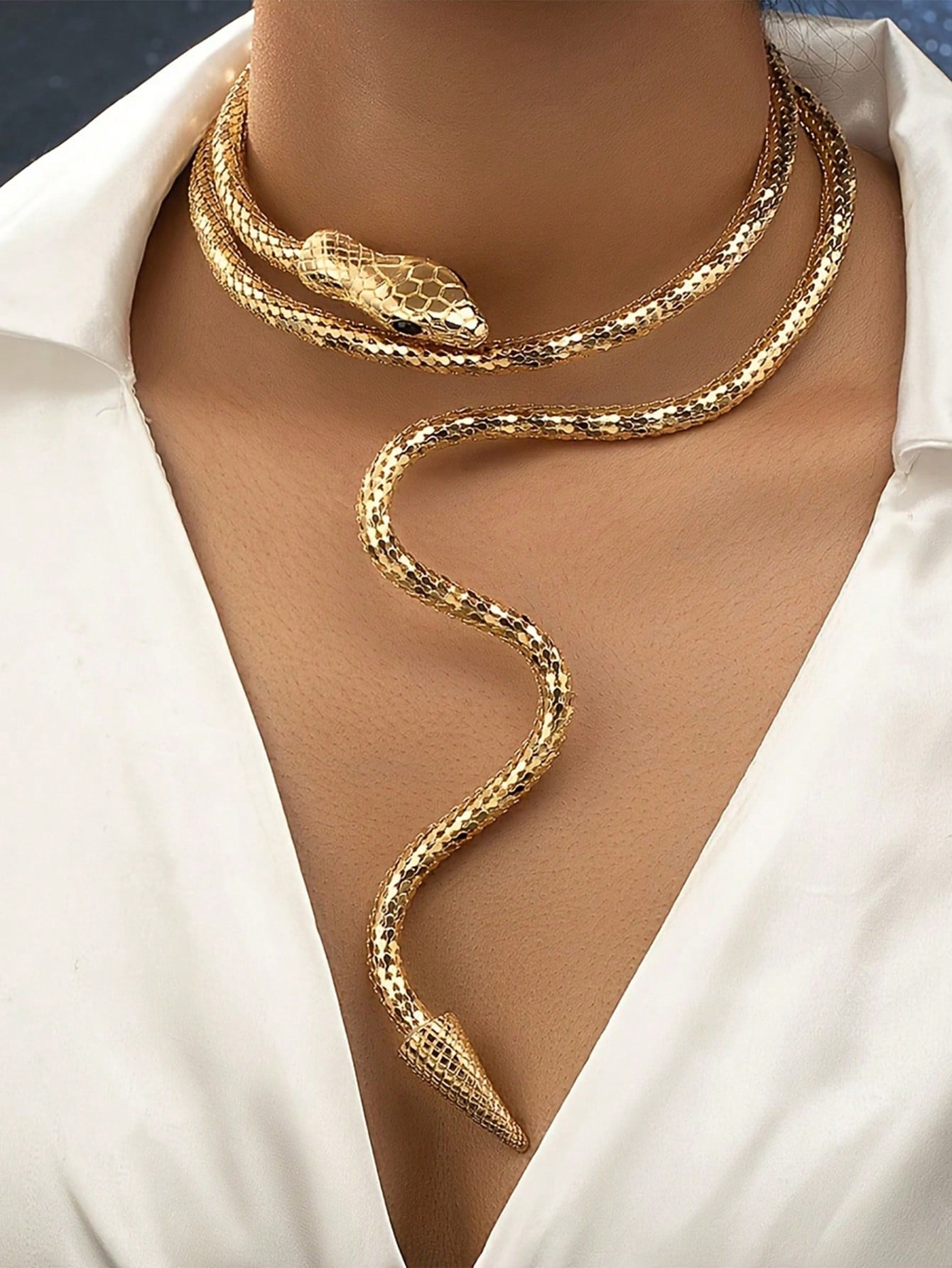 1pc Sexy Snake Design Twist Choker Necklace