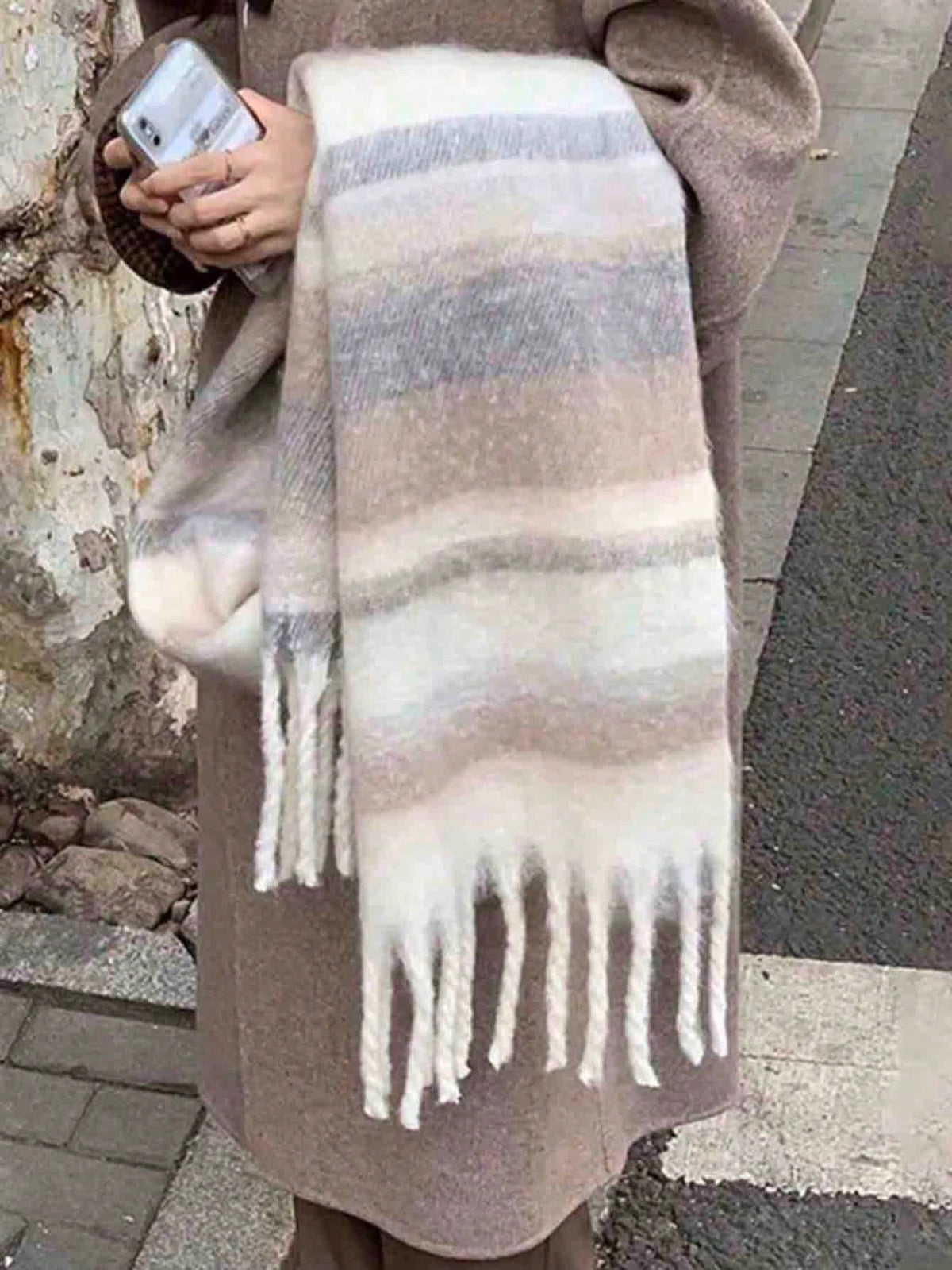 SHEIN 1 pc Small Plaid Scarf, Soft & Warm For Autumn/Winter Women