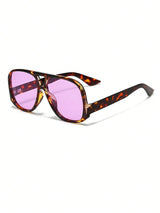 SHEIN 1pc Unisex Square Large Frame High-Quality Personalized Minimalist Fashionable Glasses