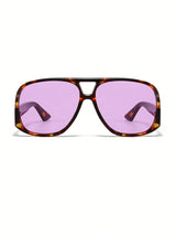 SHEIN 1pc Unisex Square Large Frame High-Quality Personalized Minimalist Fashionable Glasses