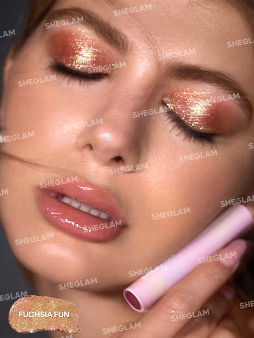SHEGLAM Crystal Jelly Glaze Stick-Fuchsia Fun Multi-Use Single Eyeshadow Stick Glitter - Sugar Egypt