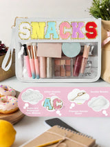 SHEIN Fashionable Snack Storage Bag, Outdoor Travel Cosmetic Bag, Portable Women's Clutch Bag Storage Bag #White