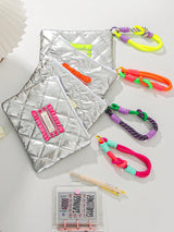 SHEIN 1 Piece Embroidery Heart Shape Coin Purse Quilted Coin Purse Portable Short Wallet #Orange