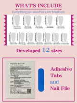 SHEIN 24pcs Medium Almond-Shaped Nail Stickers, Blue & White Ombre Glossy Full Coverage Minimalist Style Nail Art Set