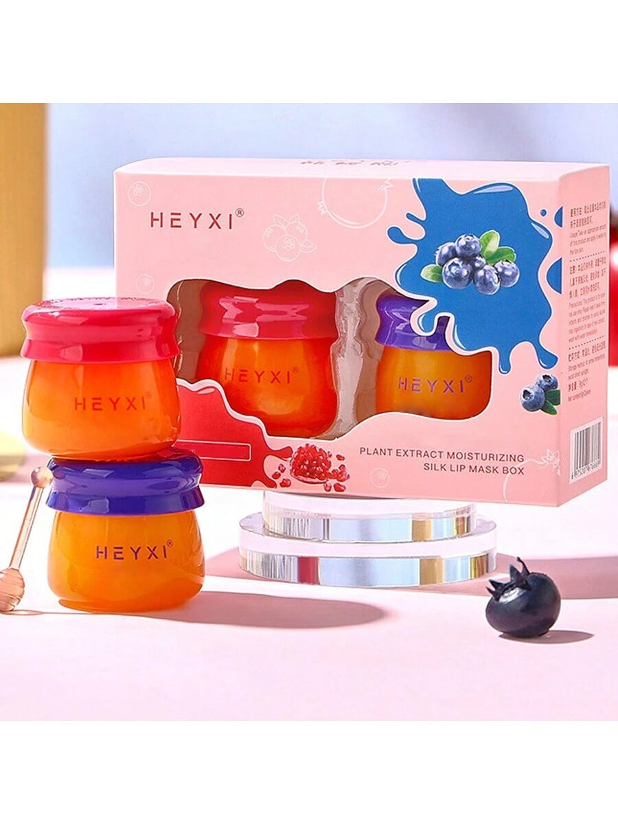 SHEIN 2pcs Lip Balm Gift Set,Plant Extract Moisturizing Silk Soft Lip Mask