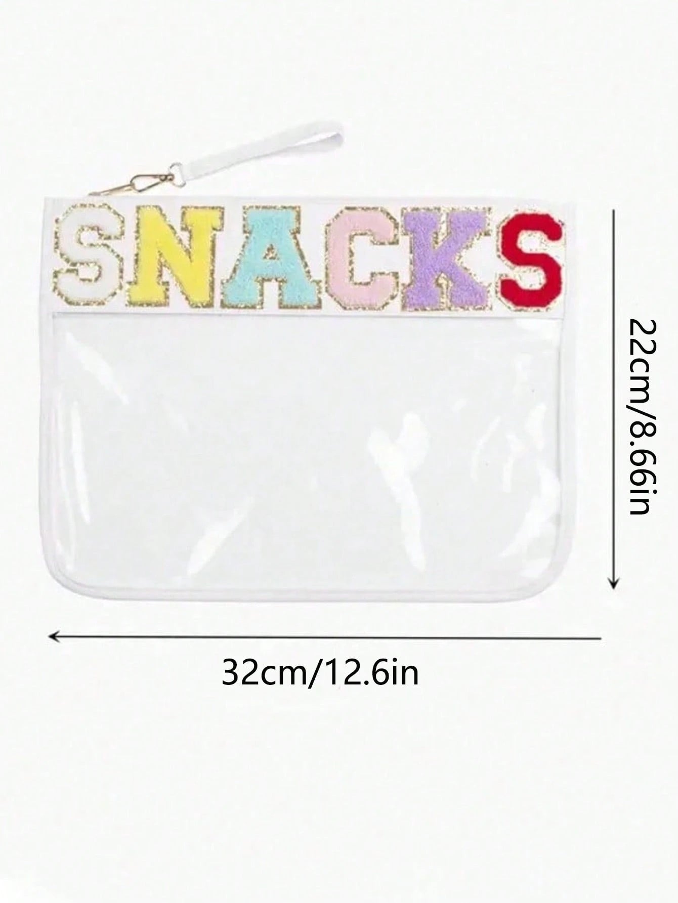 SHEIN Fashionable Snack Storage Bag, Outdoor Travel Cosmetic Bag, Portable Women's Clutch Bag Storage Bag #White