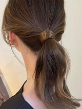 SHEIN 3pcs Women High Elastic Natural Shiny Solid Minimalist Elegant Casual Invisible Scrunchies Hair Ties