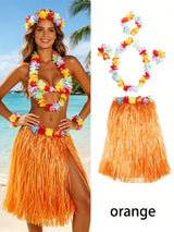 SHEIN Hawaiian Colorful Grass Skirt Set / 1 set