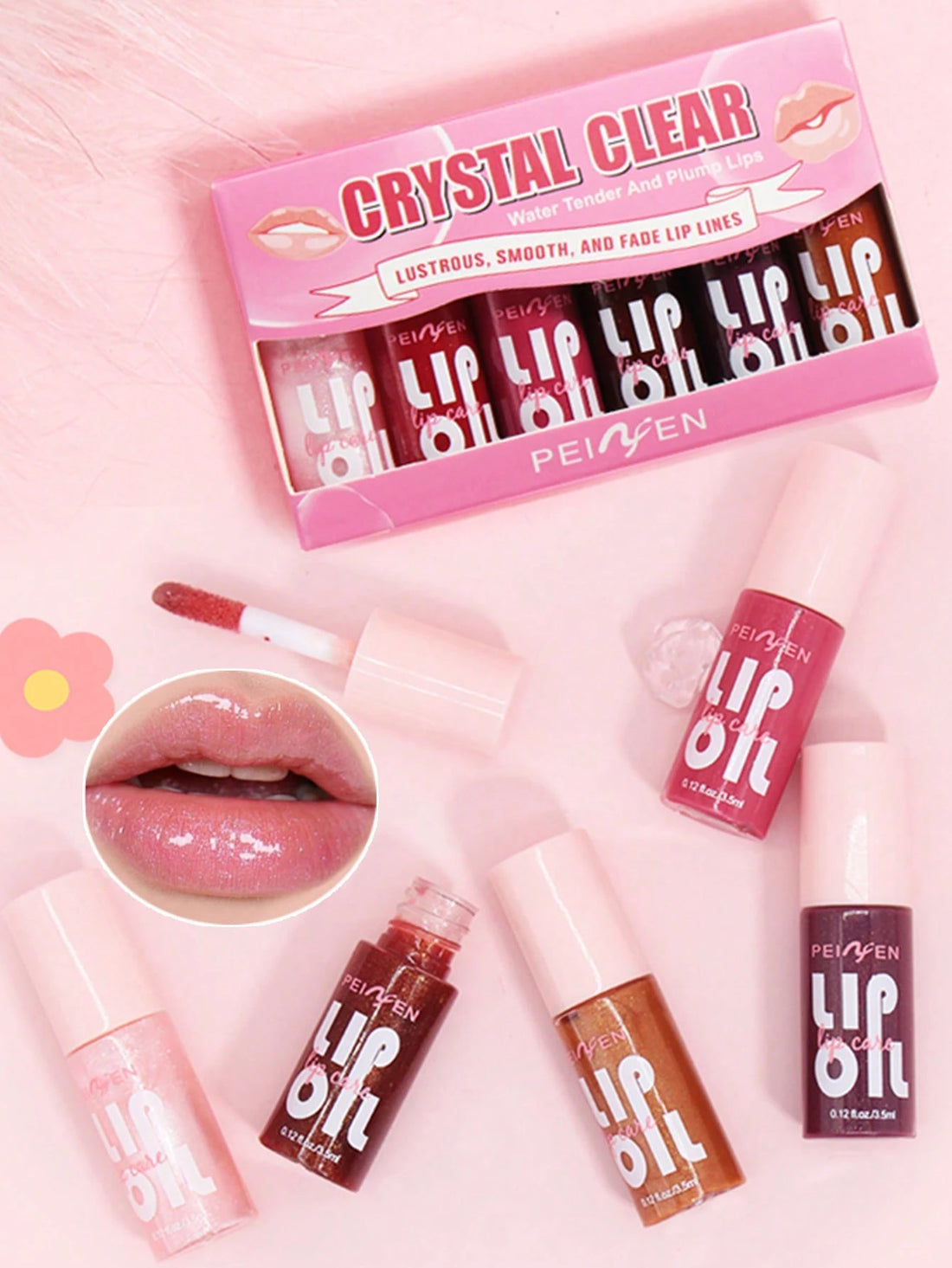 SHEIN 6-Piece Hydrating Lip Oil Gloss Set - view 4