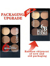 SHEIN 6-Color Matte Contour Powder V-FACE Compact Shadow Powder