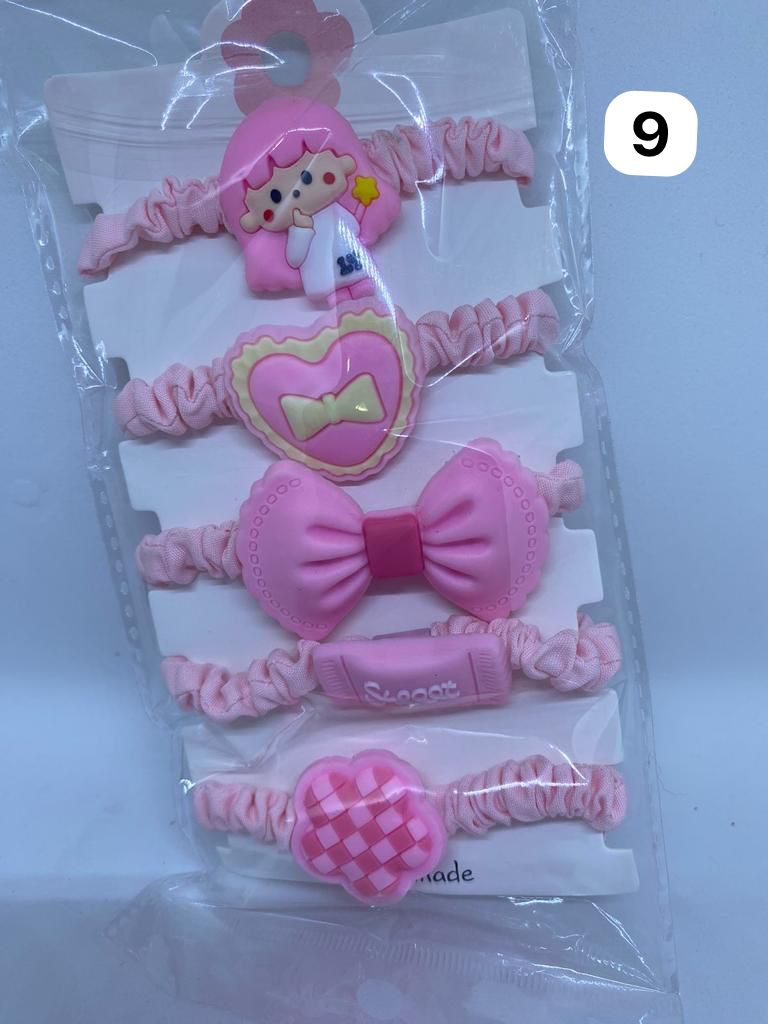5pcs cute hair tie