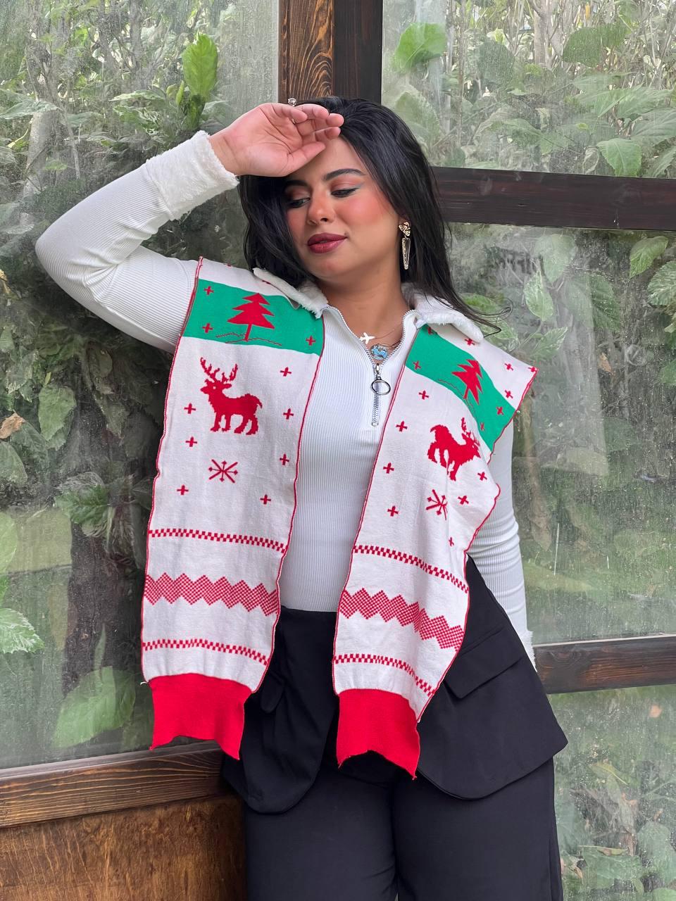 Double face Christmas scarf