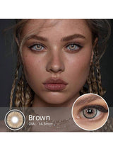 SHEIN A Pair Of Brown Contact Lenses With Rich Eyes With 14.5mm, Comfortable To Wear, Suitable For Daily Wear, With 40% Water Content, Breathable And Moisturized #Brown