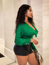 SHEIN BamGleam Women's Off-The-Shoulder Long Sleeve Bodysuit BBB2C