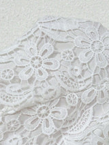 SHEIN Breezaya Ladies Solid Color Lace Bandeau Blouse For Holiday Party Clothes
