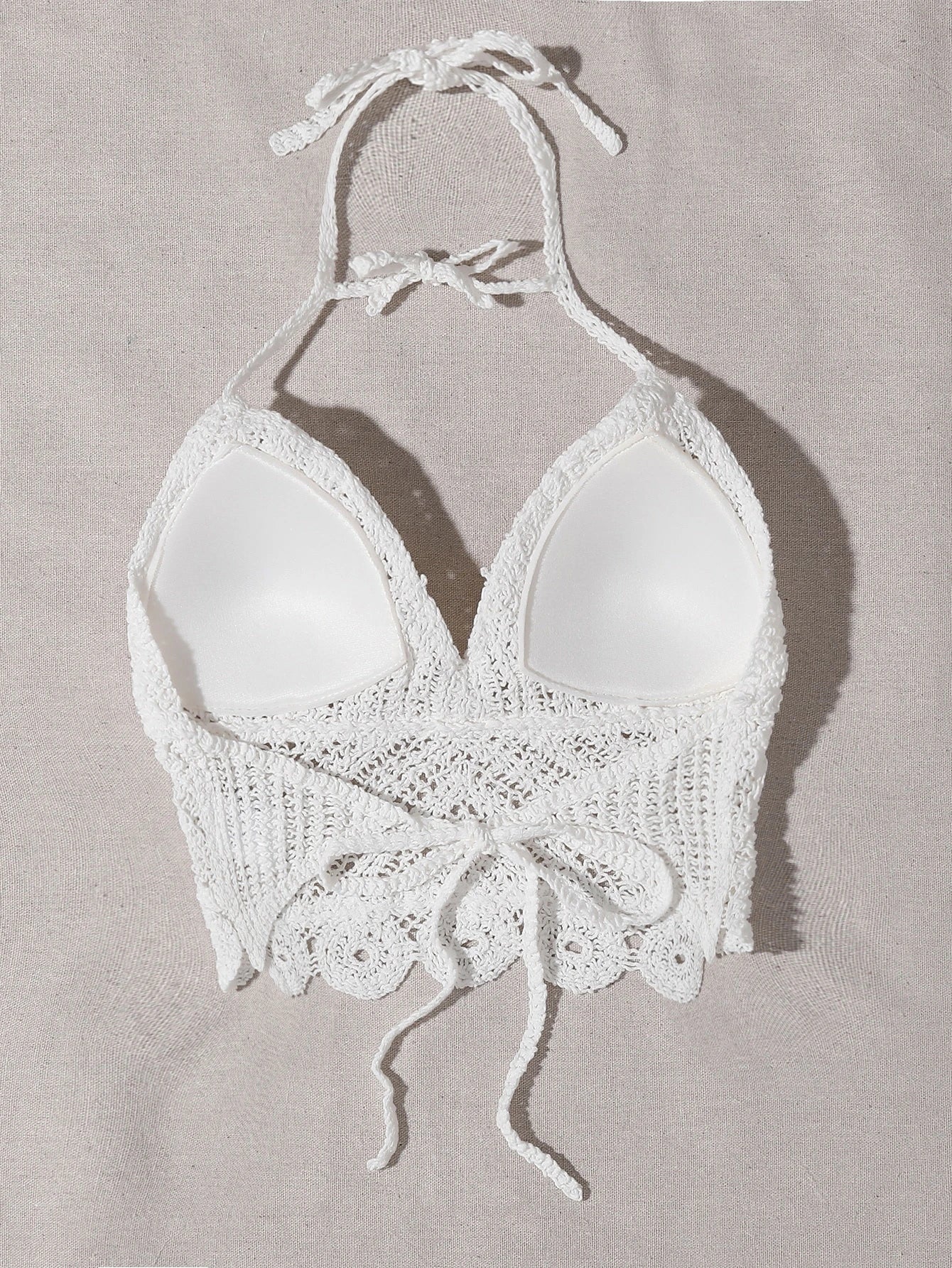 SHEIN Breezaya Plain Halter Bikini Top Summer