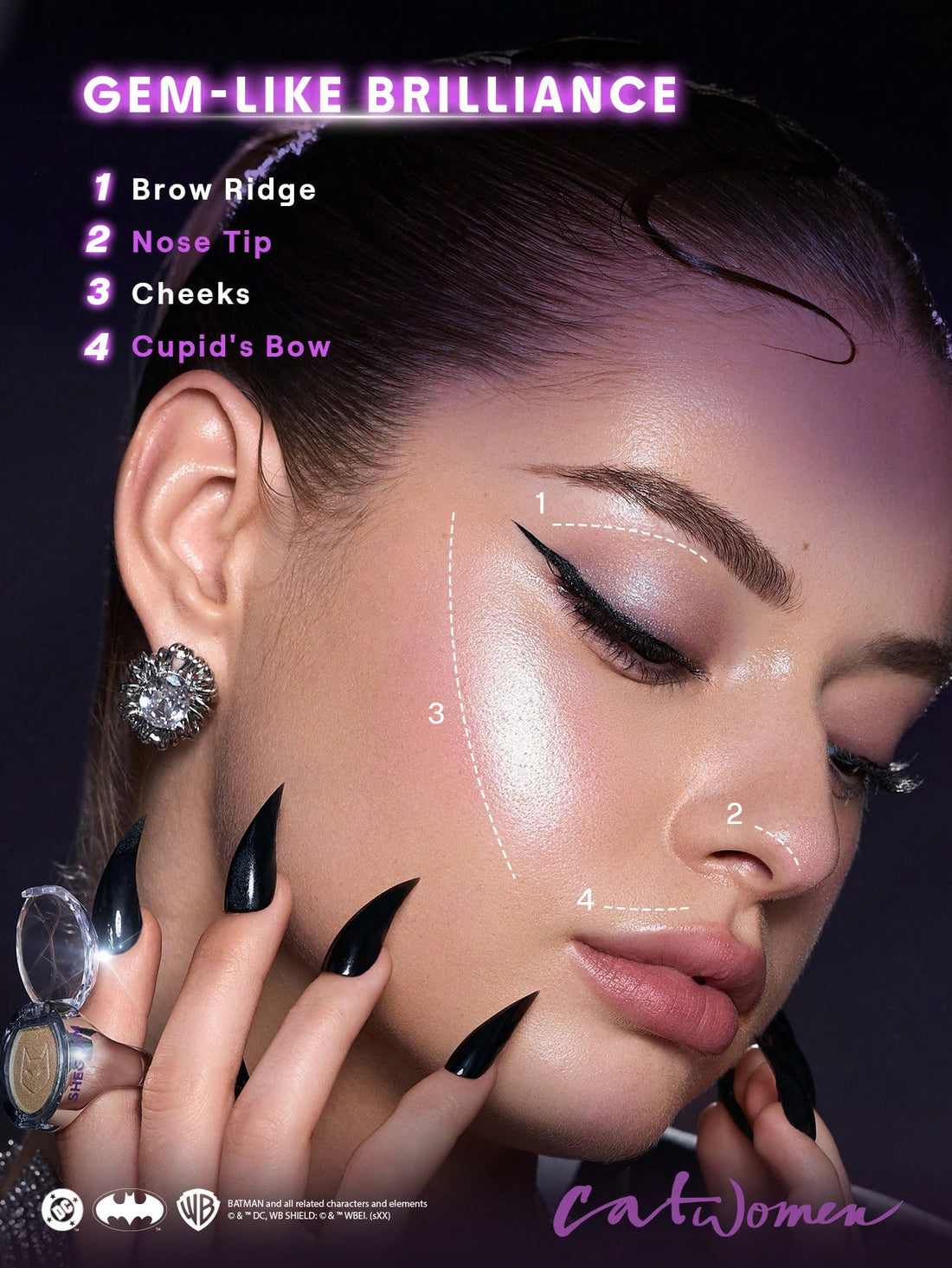 CATWOMAN™ | SHEGLAM Jewel Thief Highlighter Ring Brand Beauty - view 3